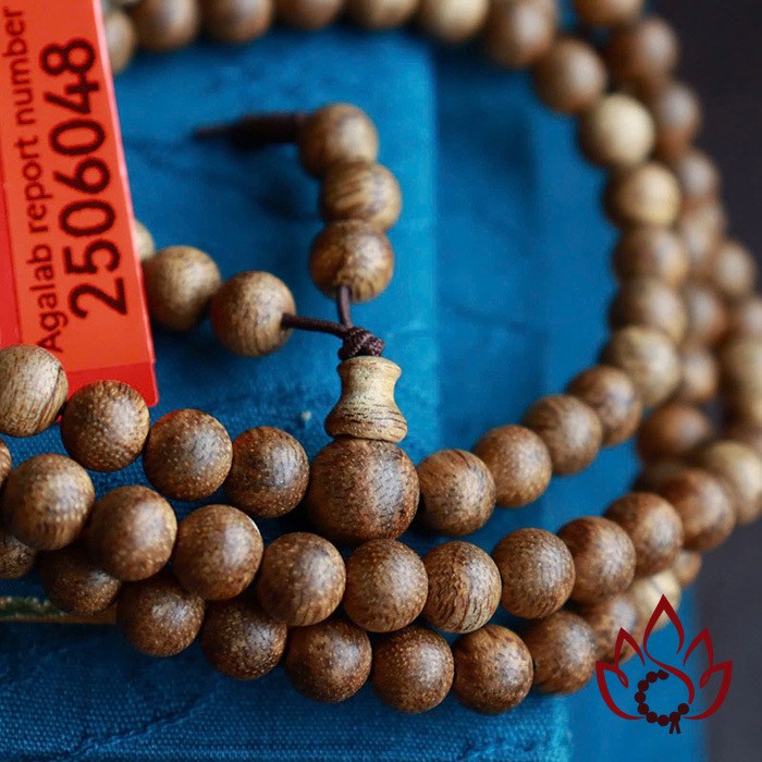 Vòng Trầm Hương 108 Hạt | 6 Ly | Trầm Tốc Banh Tự Nhiên